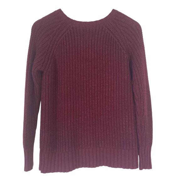 American Eagle Womens Red Knit Jegging Sweater Size S Preppy Layering Autumn - Picture 4 of 8